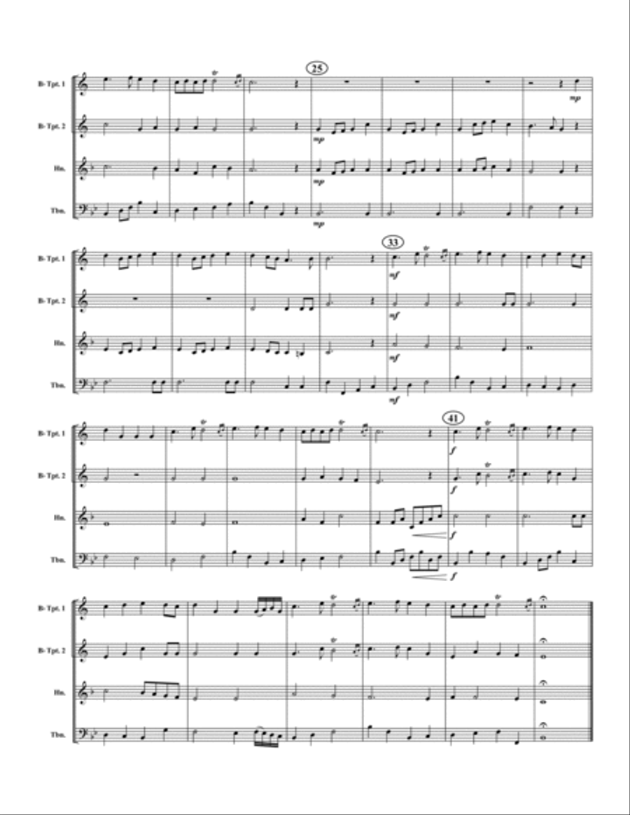 Trumpet Voluntary Trumpet Voluntary Brass Quartet scores gallery preview page 2