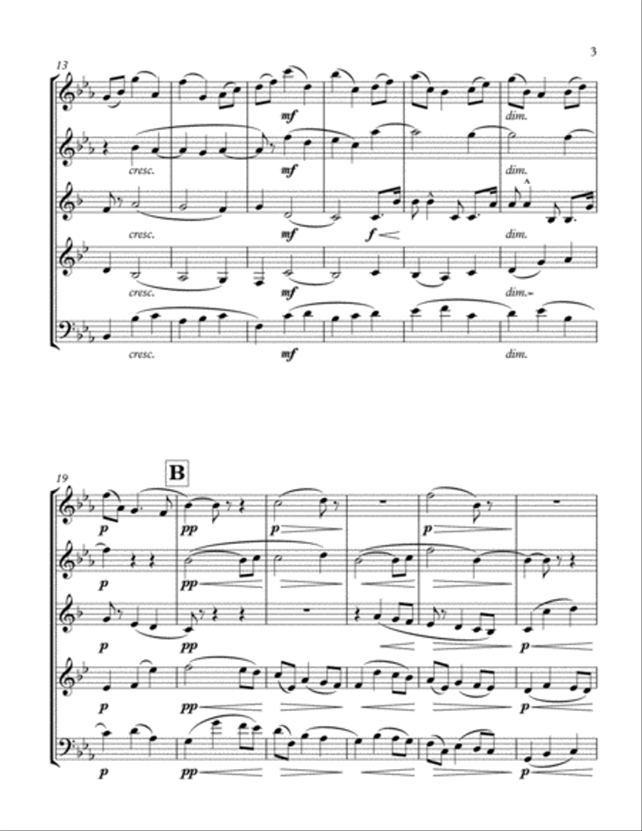 Elgar: Nimrod (Variation IX from Enigma Variations) for Woodwind Quintet Woodwind Quintet scores gallery preview page 3