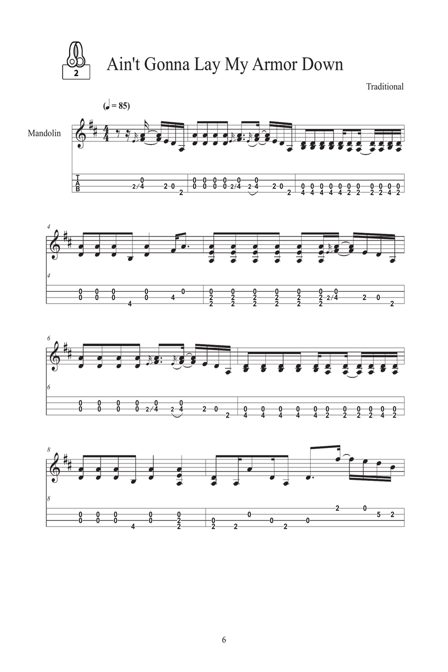Mandolin Picking Tunes - The Joyful Gospel Mandolin scores gallery preview page 7