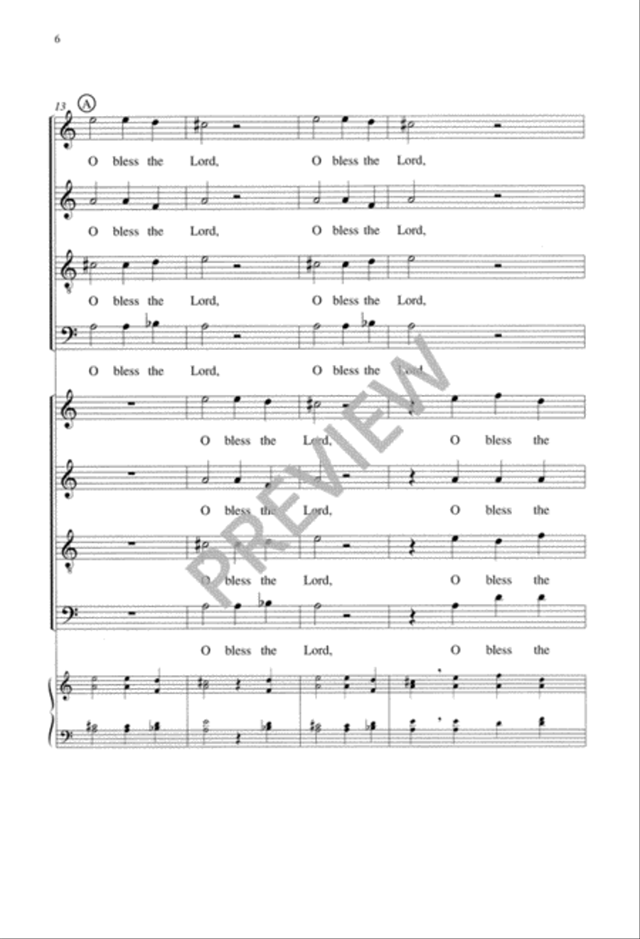 O Bless the Lord O Bless the Lord 4-Part scores gallery preview page 7