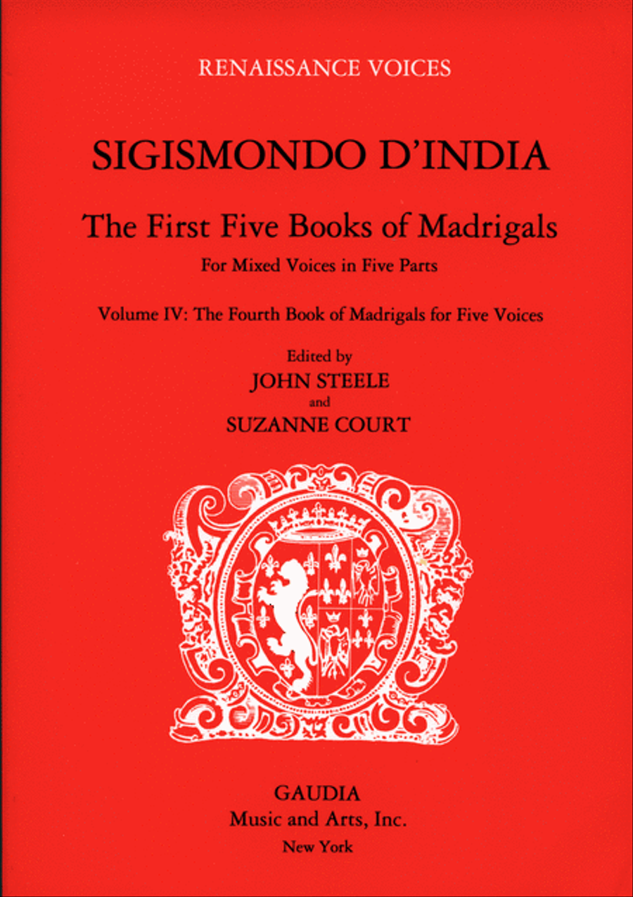 Sigismondo D'India: The First Five Books of Madrigals Volume 4 Choir scores gallery preview page 1