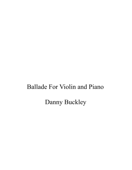 Ballade for Violin and Piano image number null