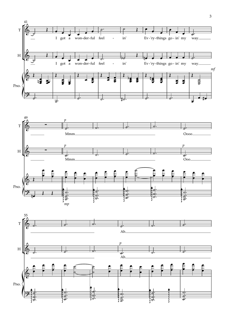 Oh, What A Beautiful Mornin' Choir scores gallery preview page 3
