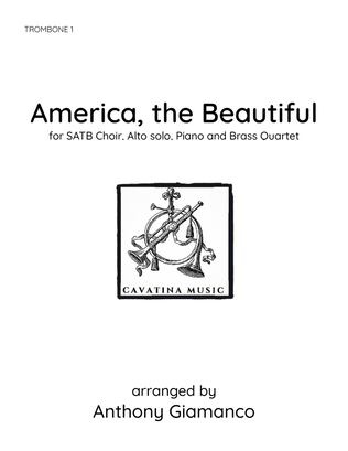 AMERICA, THE BEAUTIFUL - Trombone 1 part