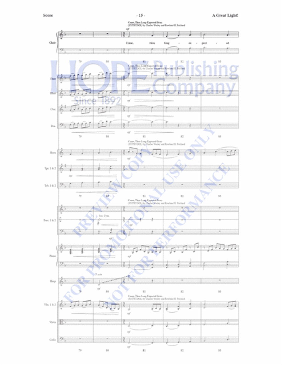 A Great Light A Great Light Orchestra scores gallery preview page 16