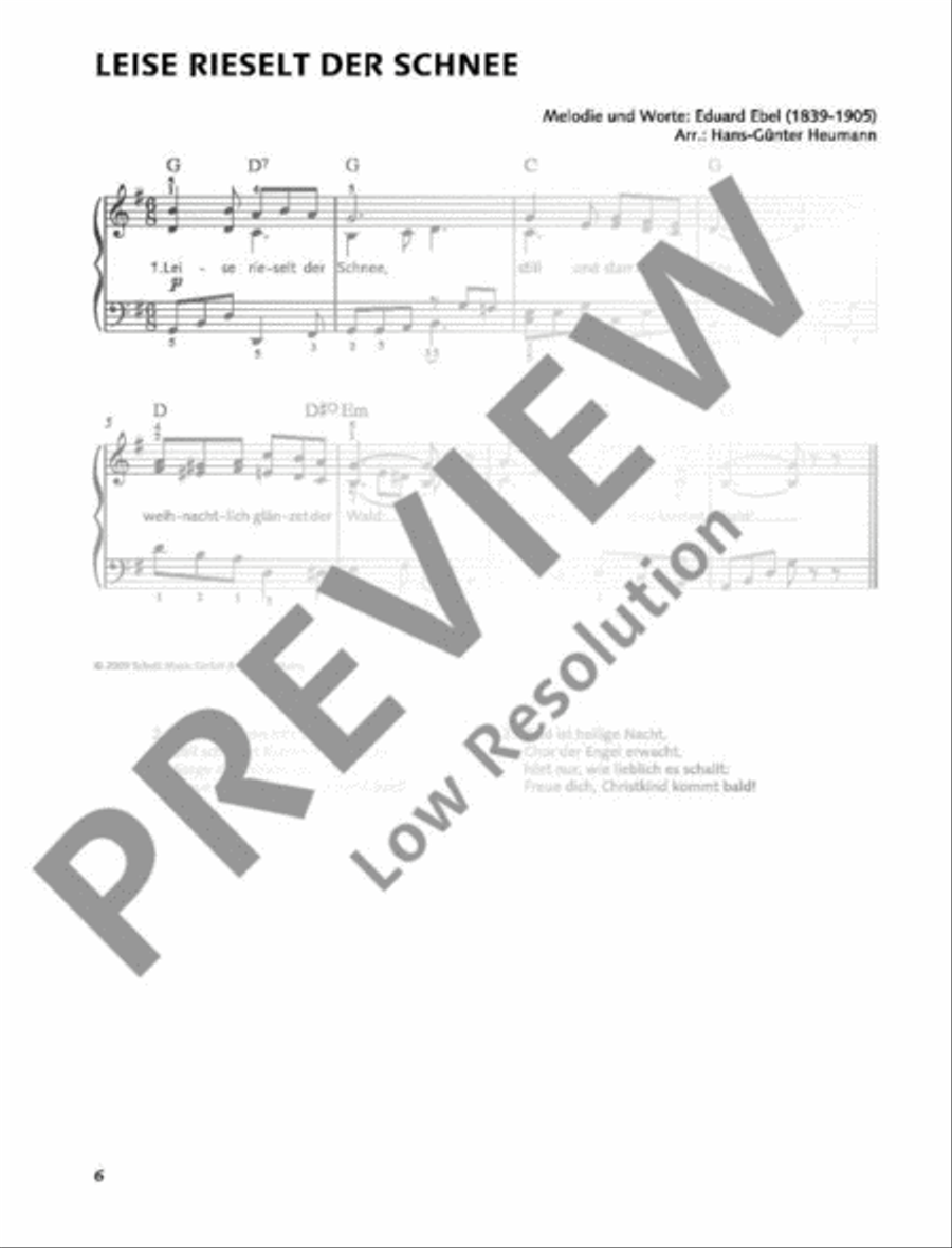 Leise rieselt der Schnee Piano Solo scores gallery preview page 2