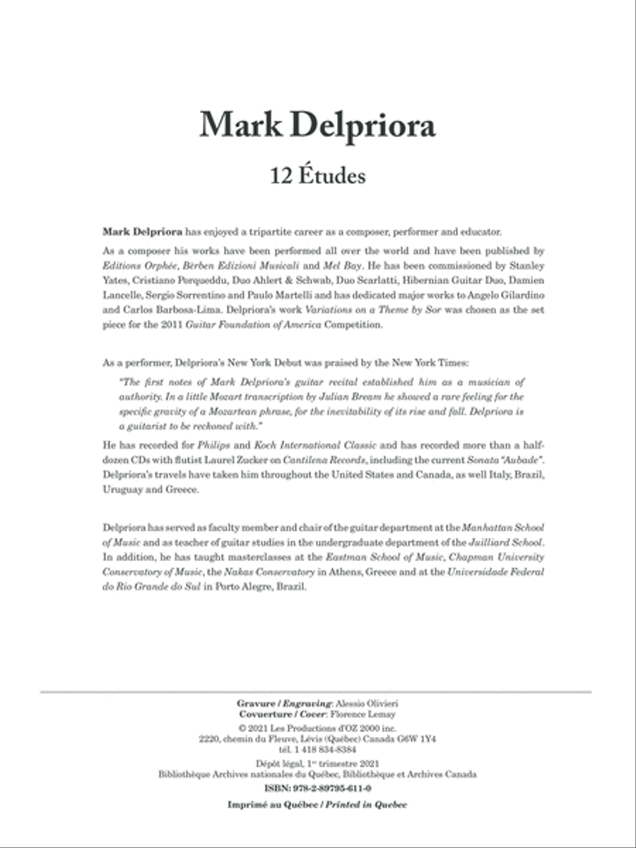 12 Études Classical Guitar scores gallery preview page 2