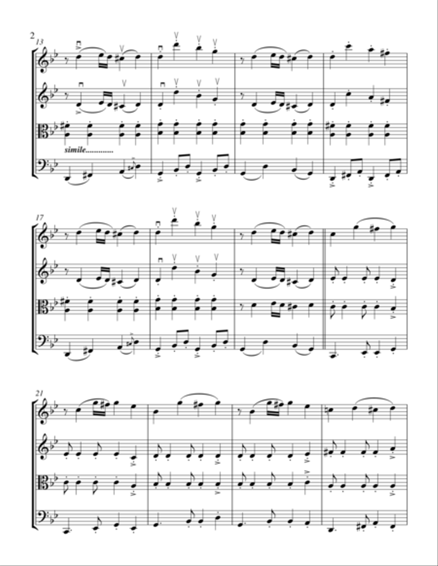 La Cumparcita La Cumparcita String Quartet scores gallery preview page 2
