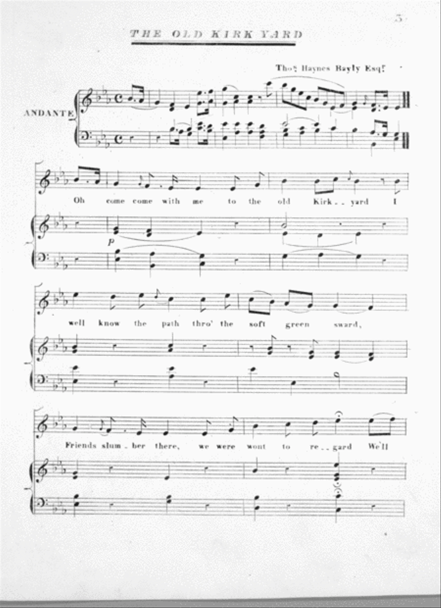 The Old Kirk Yard. A Favorite Ballad Voice scores gallery preview page 2
