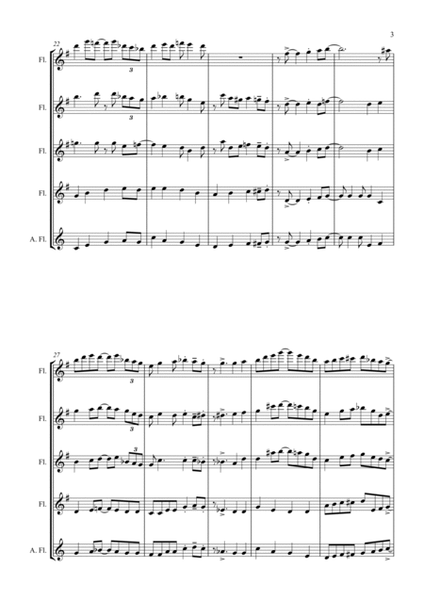 Londonderry Air (Danny Boy) - Jazz Arrangement for Flute Quartet image number null