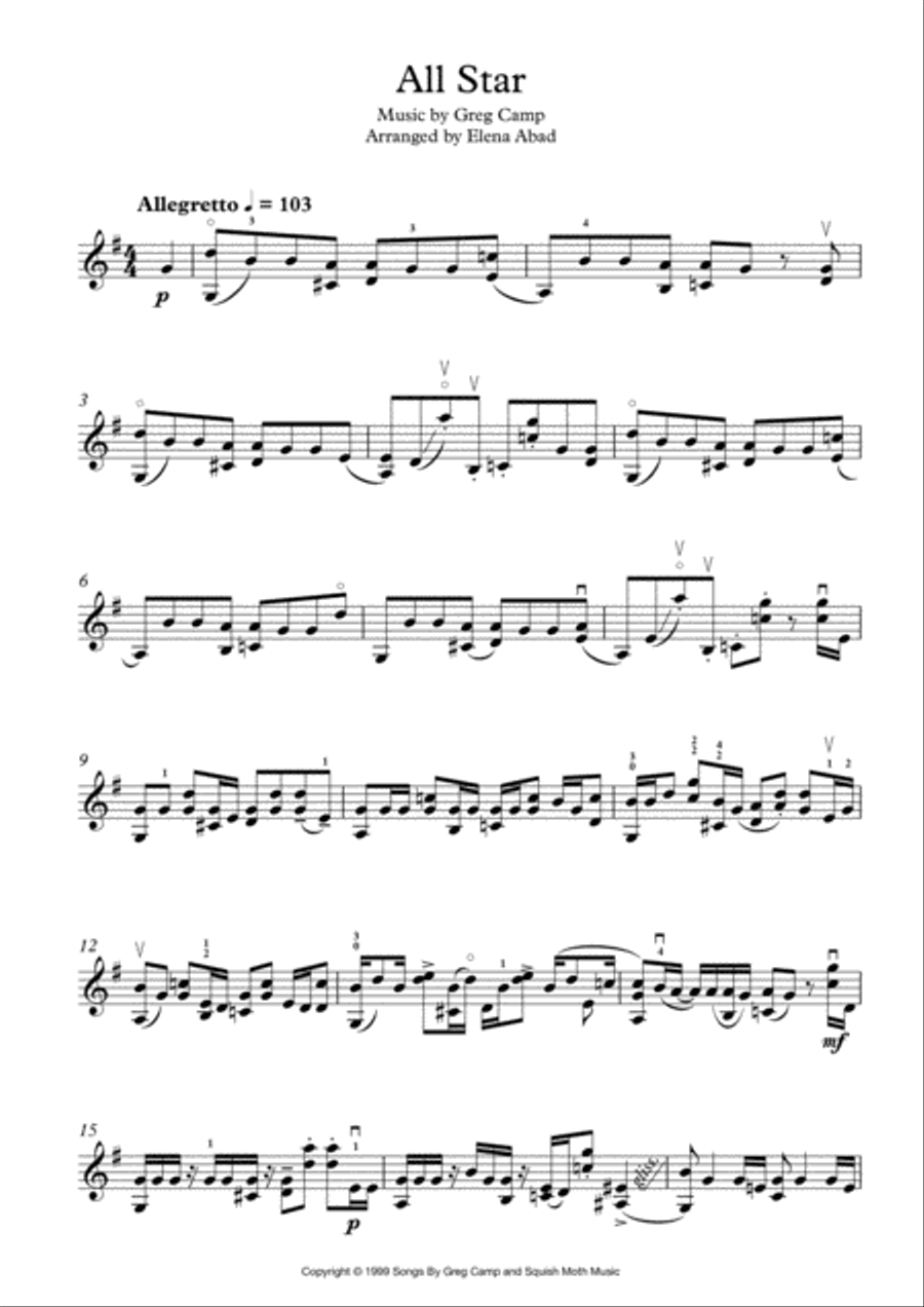 All Star Violin Solo scores gallery preview page 2