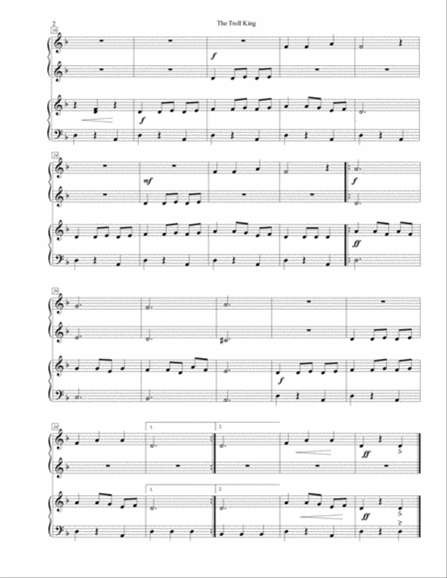 The Troll King (duet) Piano Method scores gallery preview page 2