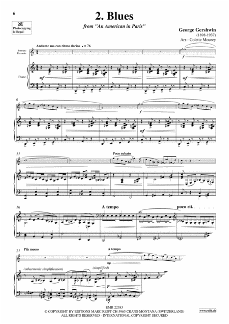 Gershwin 20 Greatest Hits Soprano Recorder scores gallery preview page 4