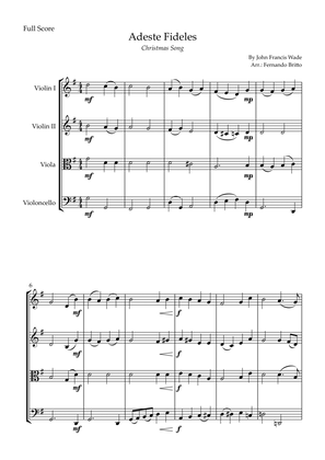 Adeste Fideles (Christmas Song) for String Quartet