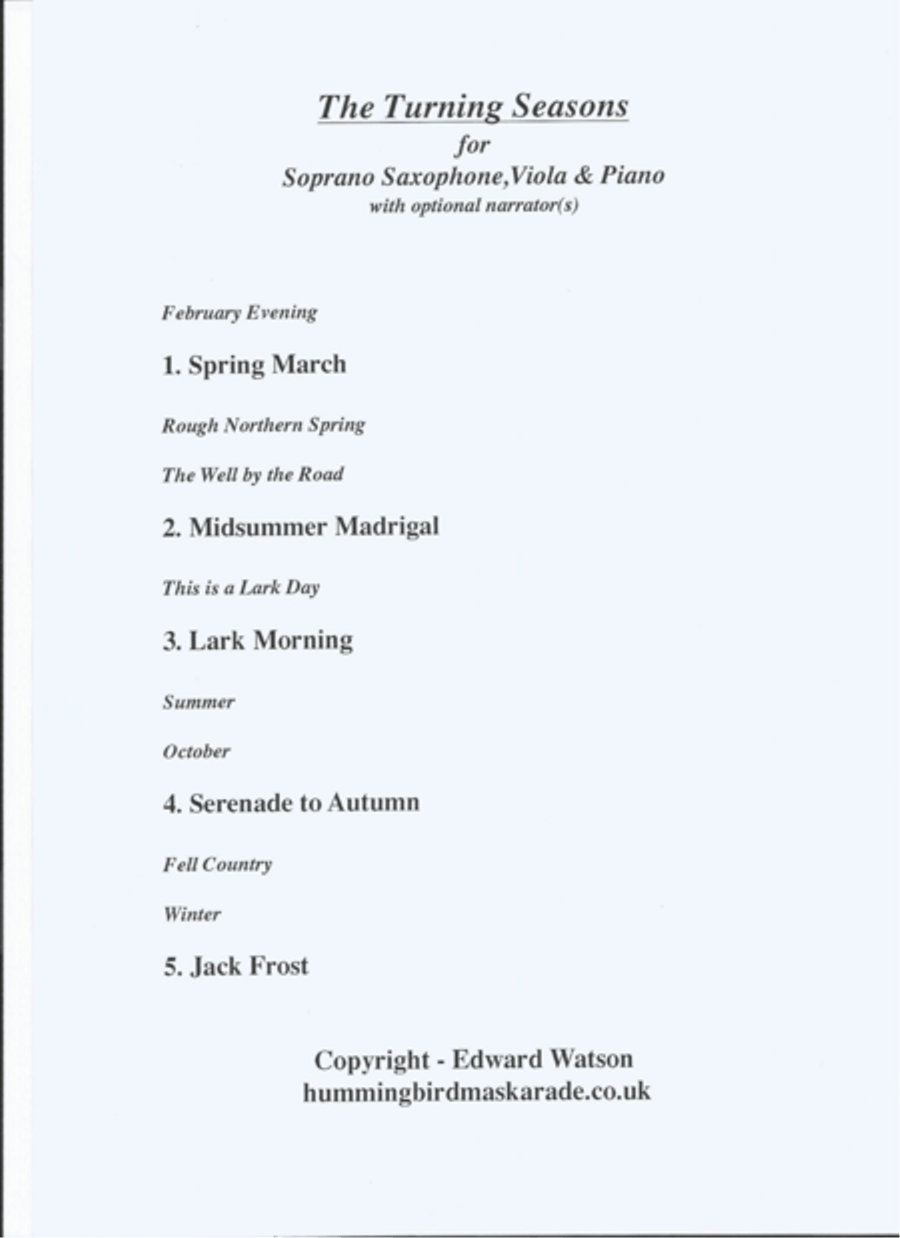 The Turning Seasons Soprano Saxophone scores gallery preview page 2