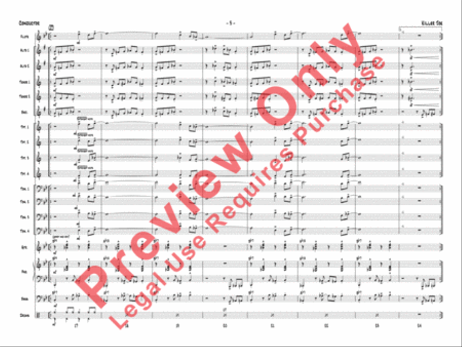 Cool Joe, Mean Joe (Killer Joe) Jazz Ensemble scores gallery preview page 6