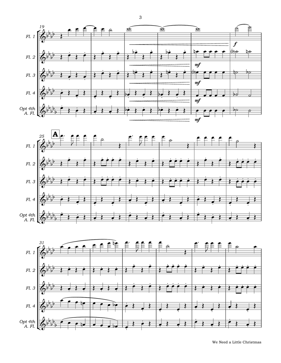 We Need A Little Christmas Woodwind Ensemble scores gallery preview page 6