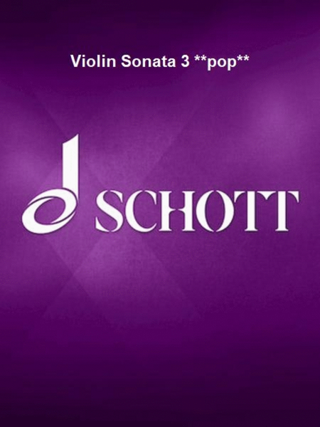 Violin Sonata 3 **pop**