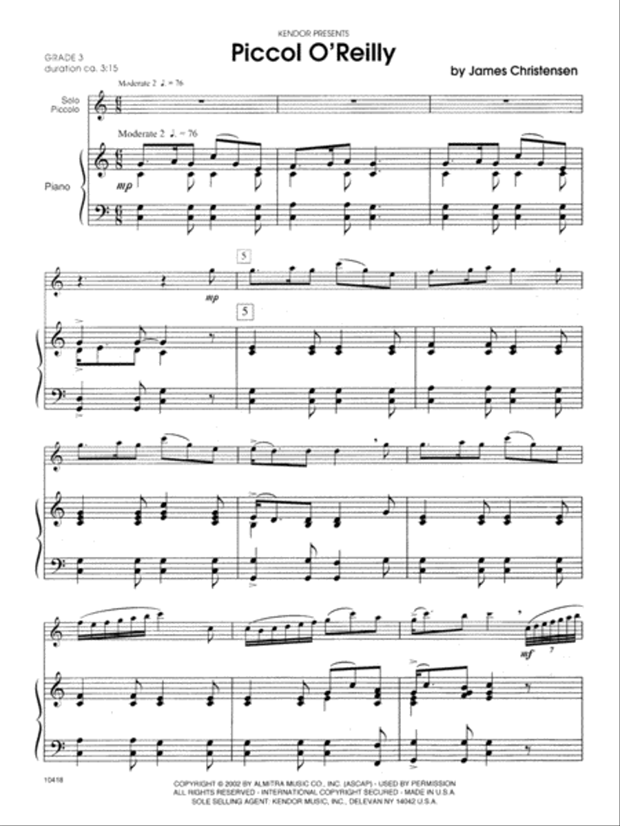 Piccol O'Reilly Piccolo scores gallery preview page 2
