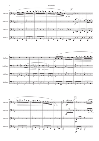 Aragonaise from Carmen for Symphonic Tuba Quartet image number null