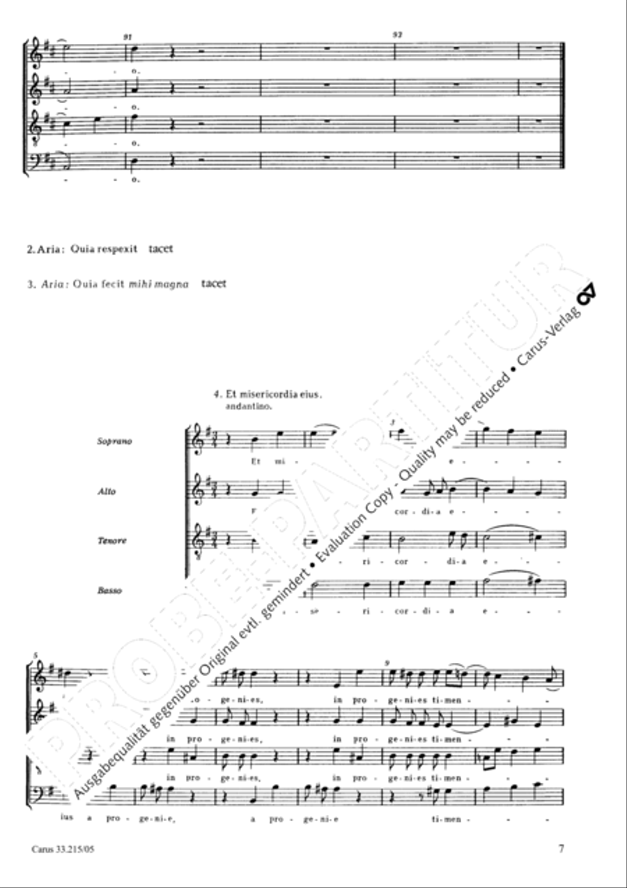 Magnificat Magnificat 4-Part scores gallery preview page 8