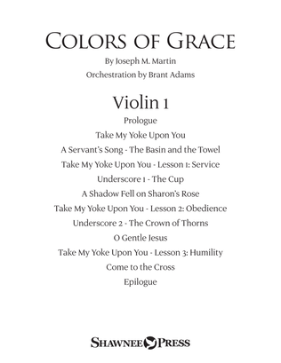 Book cover for Colors of Grace - Lessons for Lent (New Edition) (Orchestra Accompaniment) - Violin 1