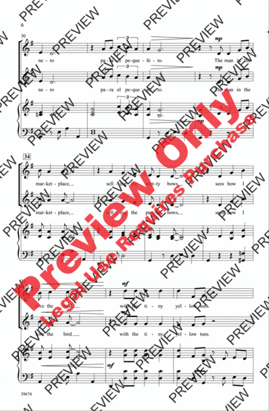 ¡El Pajarito! ¡El Pajarito! 2-Part scores gallery preview page 6