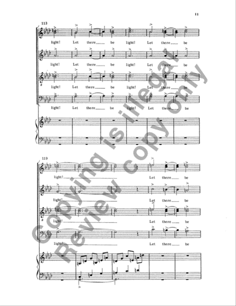 Let There Be Light! (Choral Score) 4-Part scores gallery preview page 24