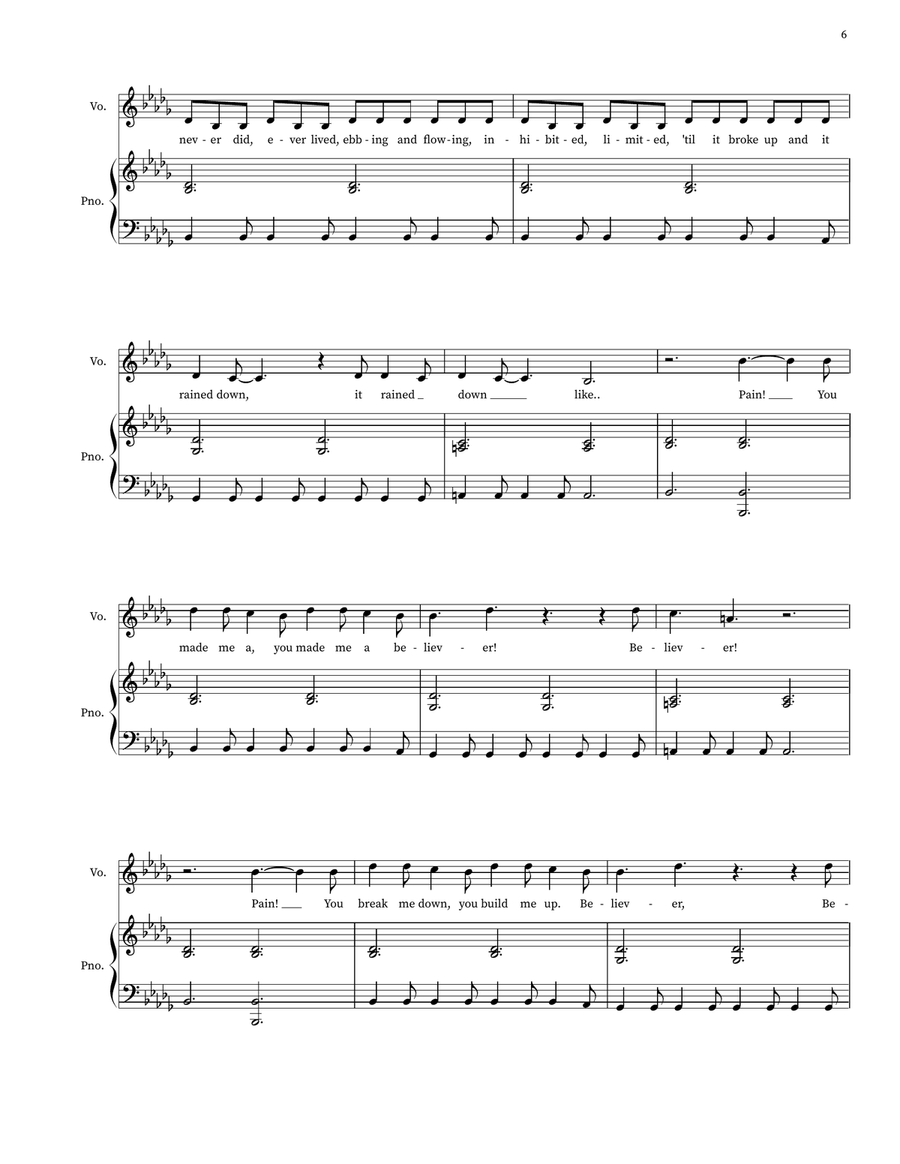 Believer Believer Piano, Vocal scores gallery preview page 6