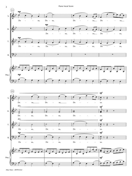 Deus Voices [SATB Choir/Piano] image number null