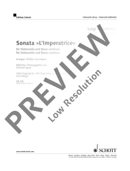 Sonata "L'Imperatrice" A Major