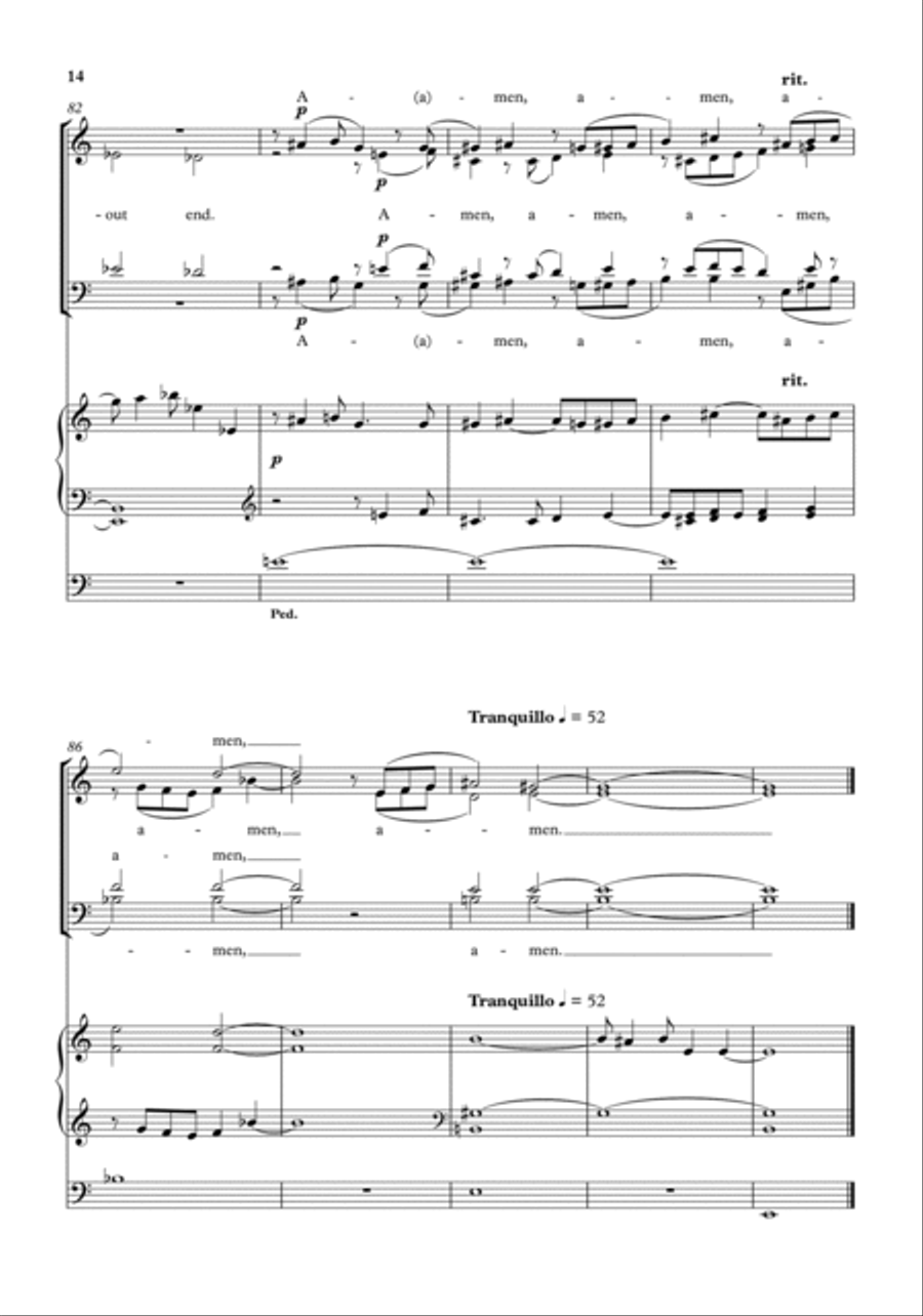 Magnificat and Nunc Dimittis 4-Part scores gallery preview page 15