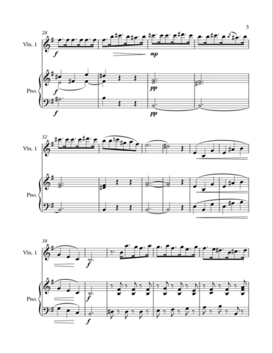 Minuet from String Quartet, Op 7 for Solo Violin Violin Solo scores gallery preview page 3