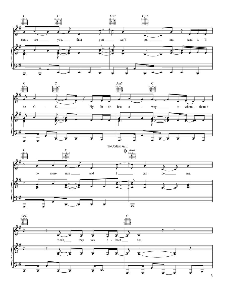 Paper Bag Paper Bag Piano, Vocal, Guitar scores gallery preview page 3