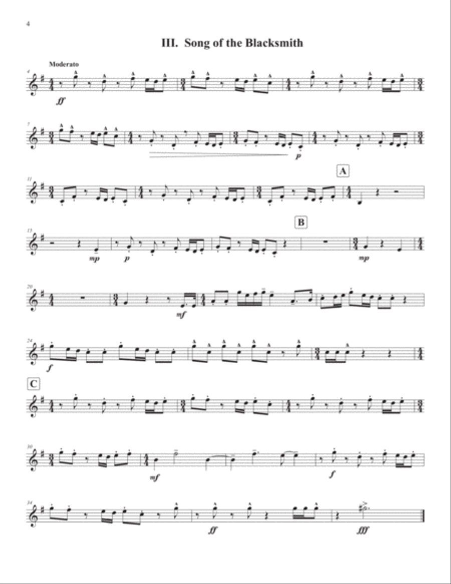 Holst 2nd Suite in F (Brass Quintet) Brass Quintet scores gallery preview page 5