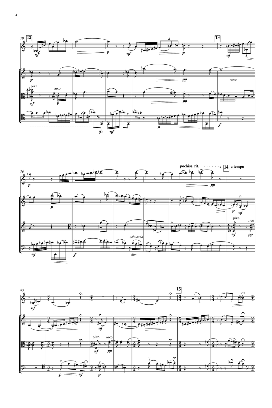 Cantilena for Oboe Quartet (full score) Woodwind Quartet scores gallery preview page 4