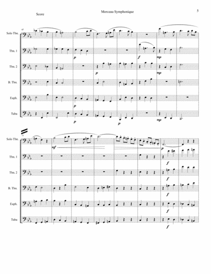 Morceau Symphonique for soloist and Low Brass Choir image number null