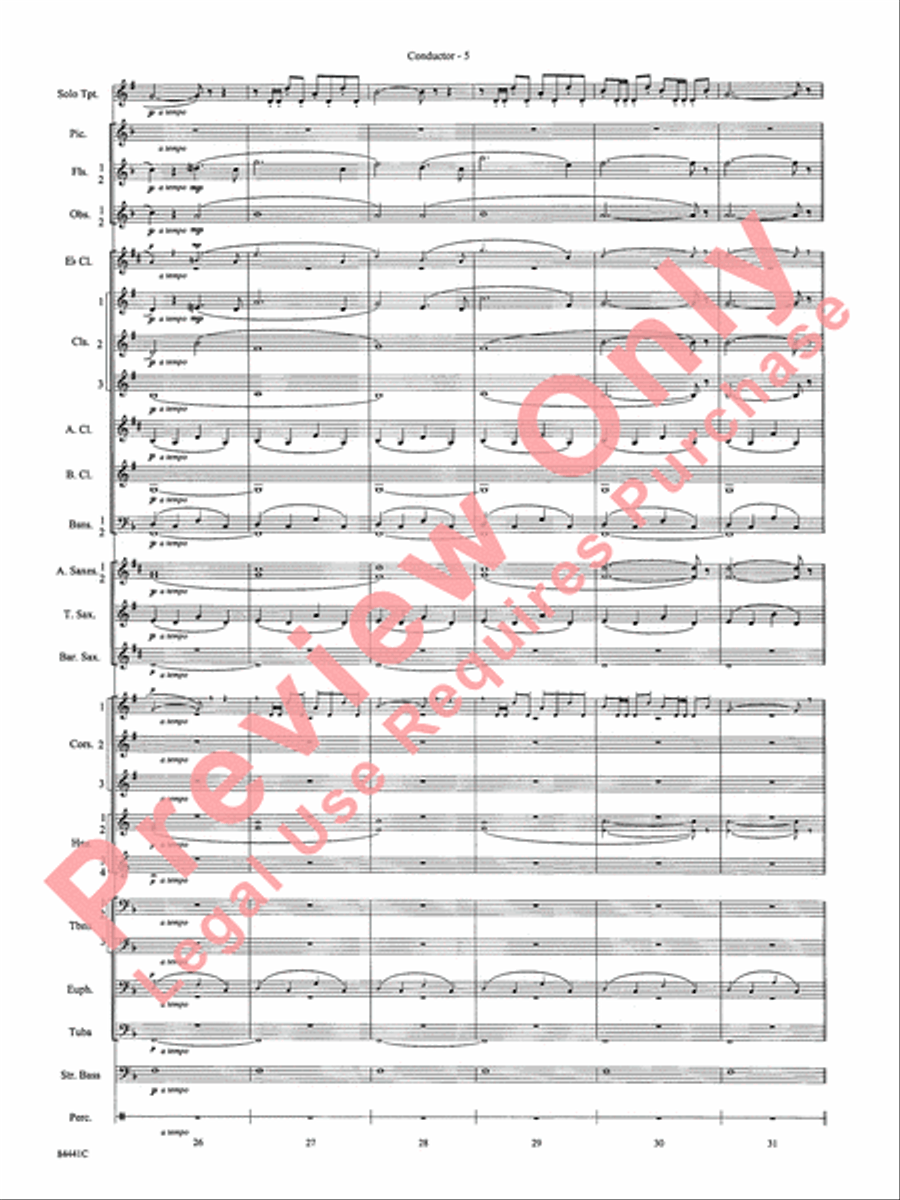 Trumpeter's Lullaby Concert Band scores gallery preview page 8