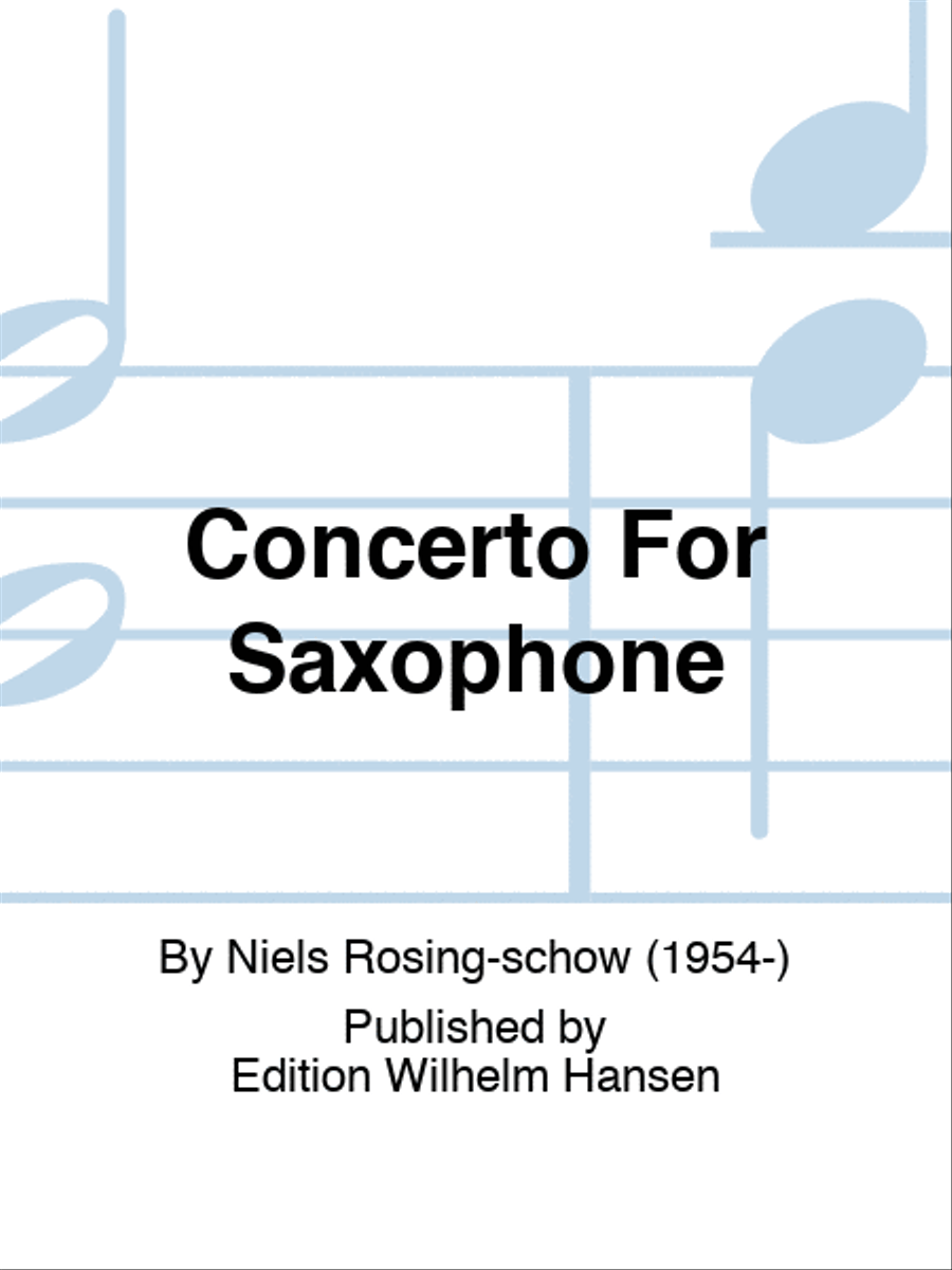 Concerto For Saxophone