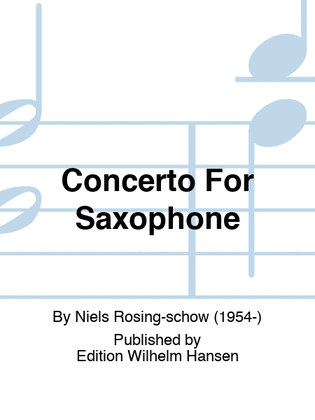 Concerto For Saxophone