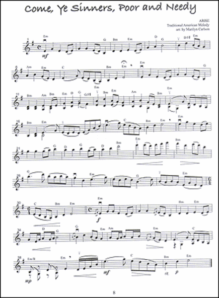 Hymn Tunes for Unaccompanied Violin by Marilyn Carlson Violin - Sheet Music