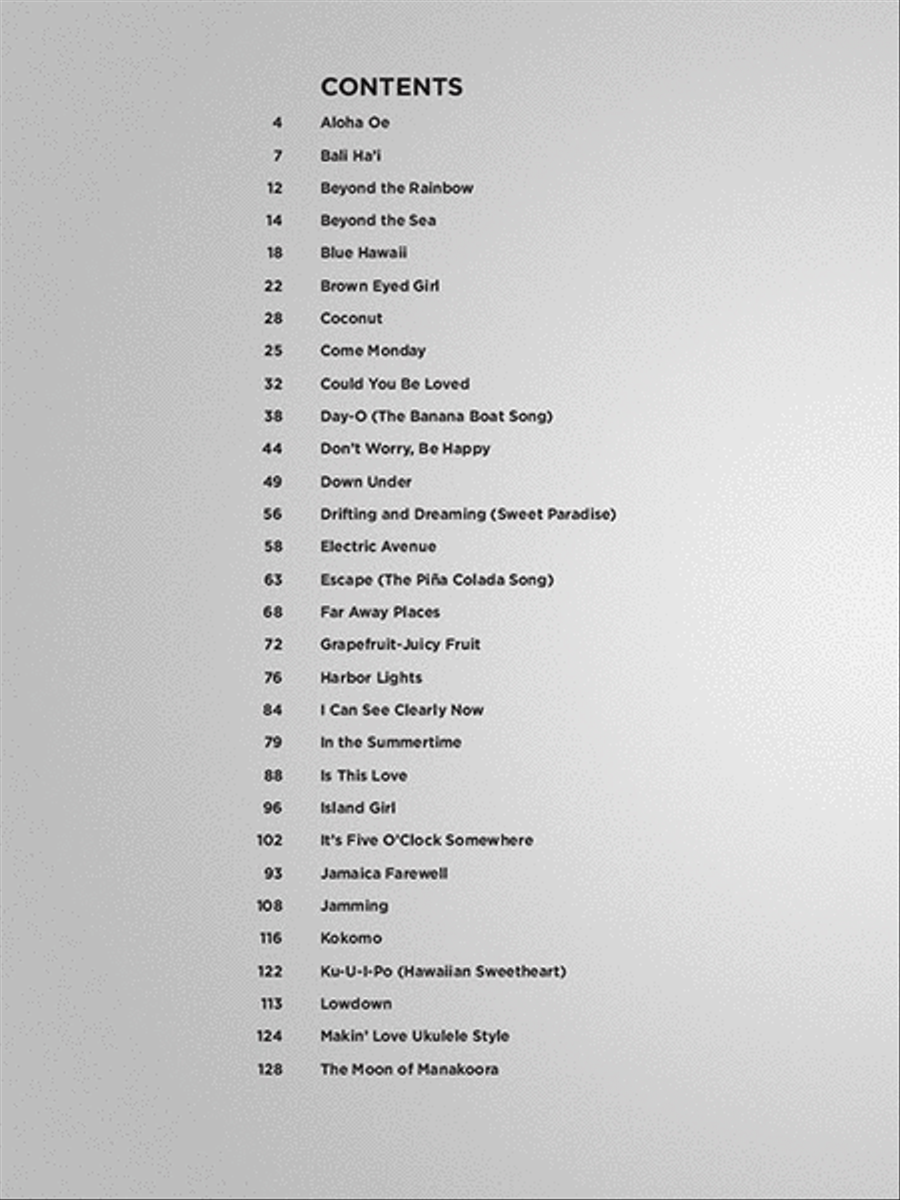 The Most Requested Island Songs Piano, Vocal, Guitar scores gallery preview page 2
