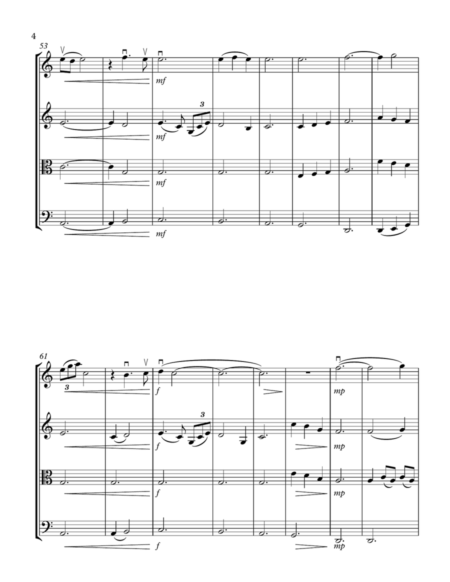 Kissing You String Quartet scores gallery preview page 4