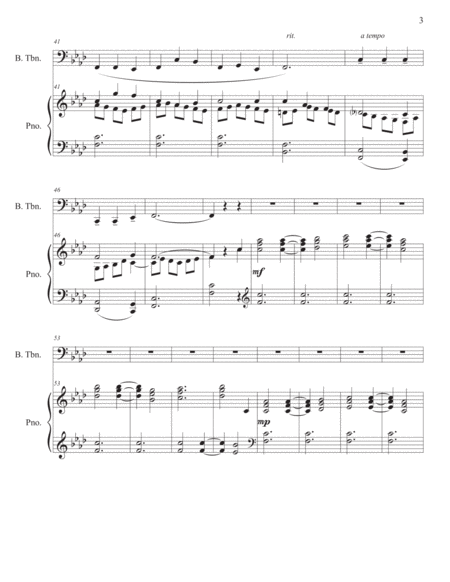 "Reflection" for Bass Trombone with Piano Accompaniment image number null