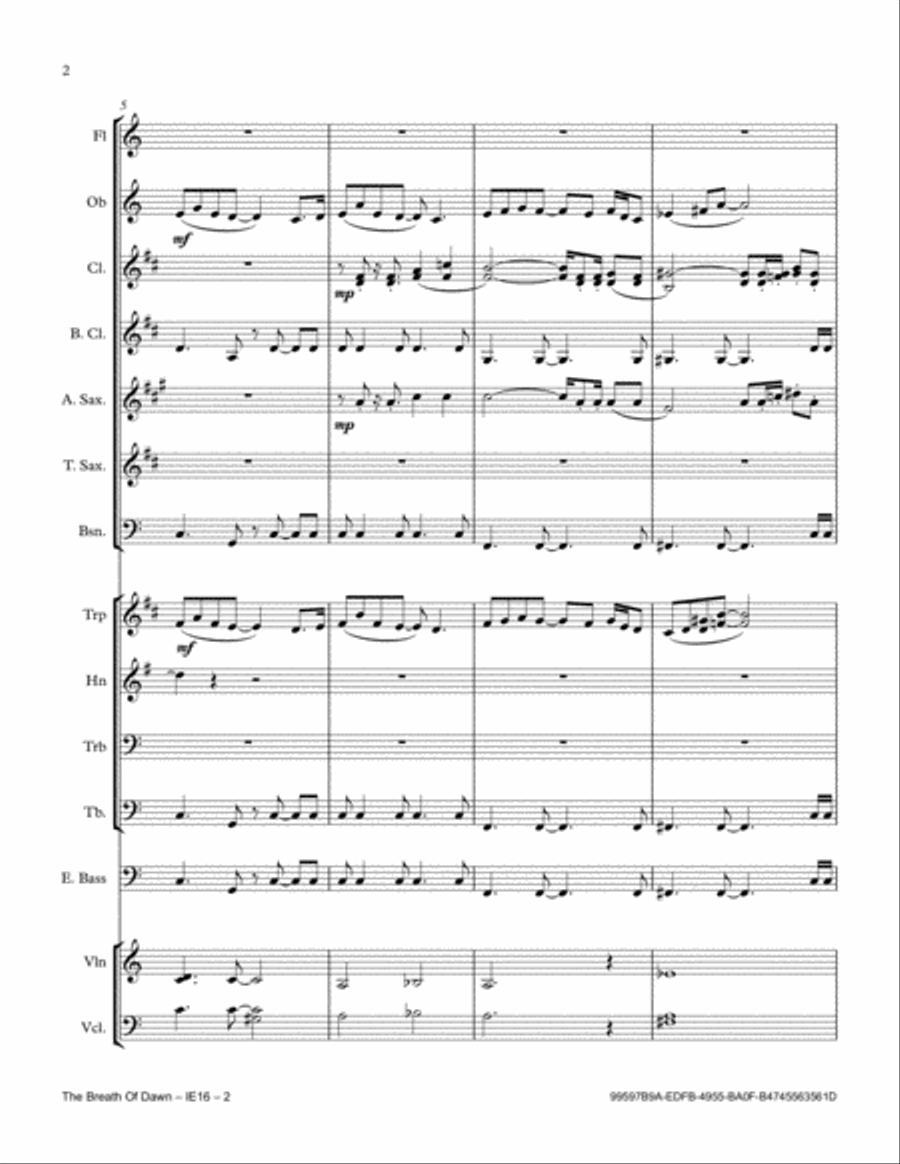 The Breath Of Dawn Full Orchestra scores gallery preview page 2