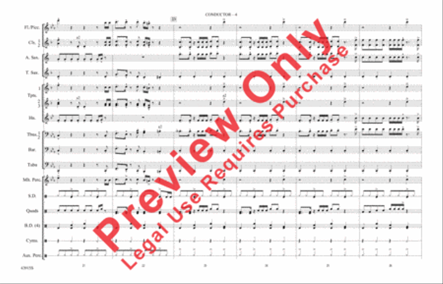 Uptown Funk Marching Band scores gallery preview page 5