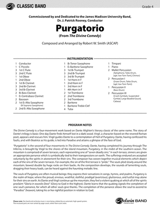 Purgatorio (from The Divine Comedy): Score