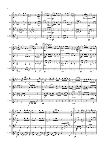 Humoresque No. 4 for Clarinet Quartet image number null