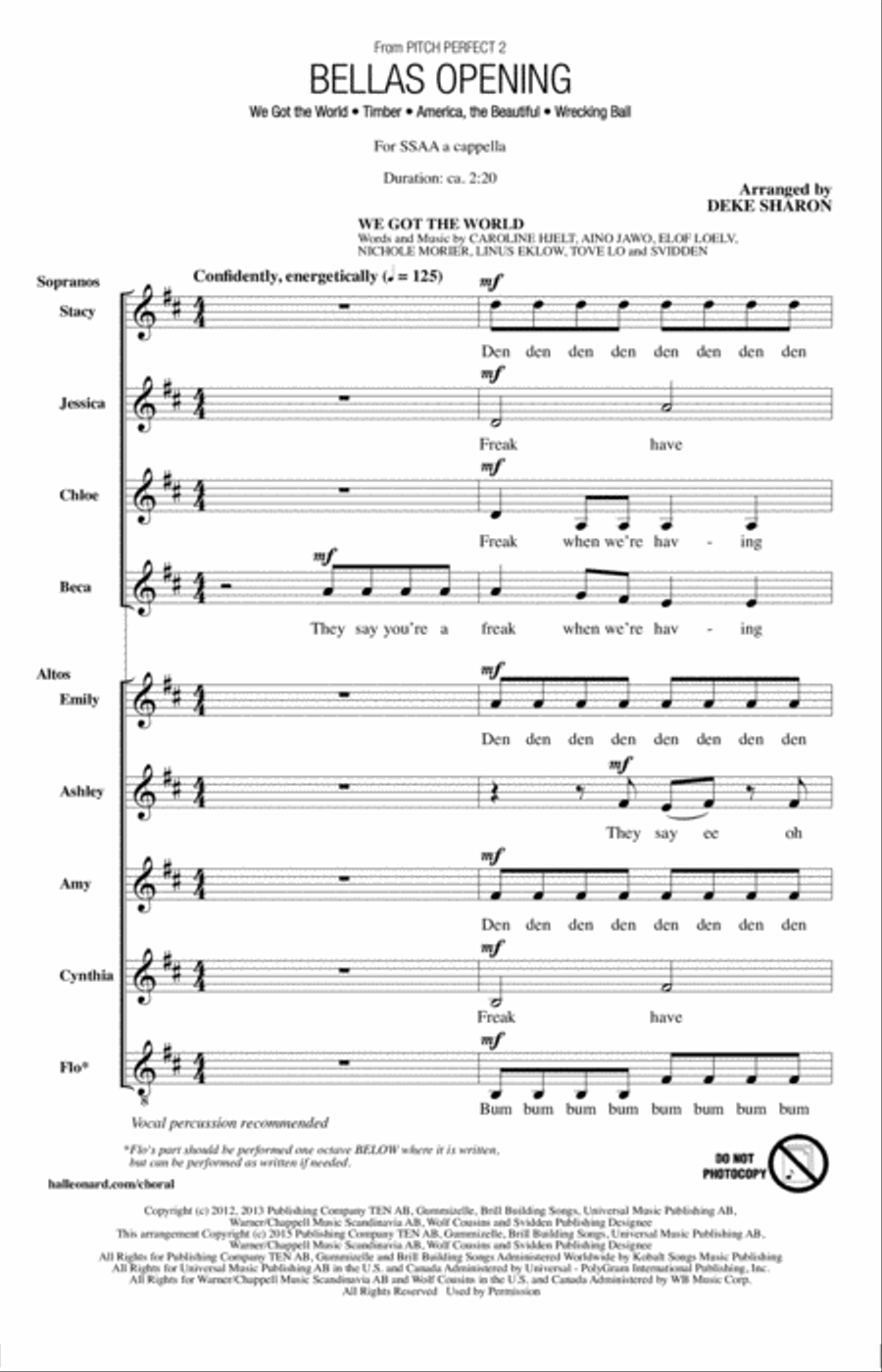 Bellas Opening SSA scores gallery preview page 1