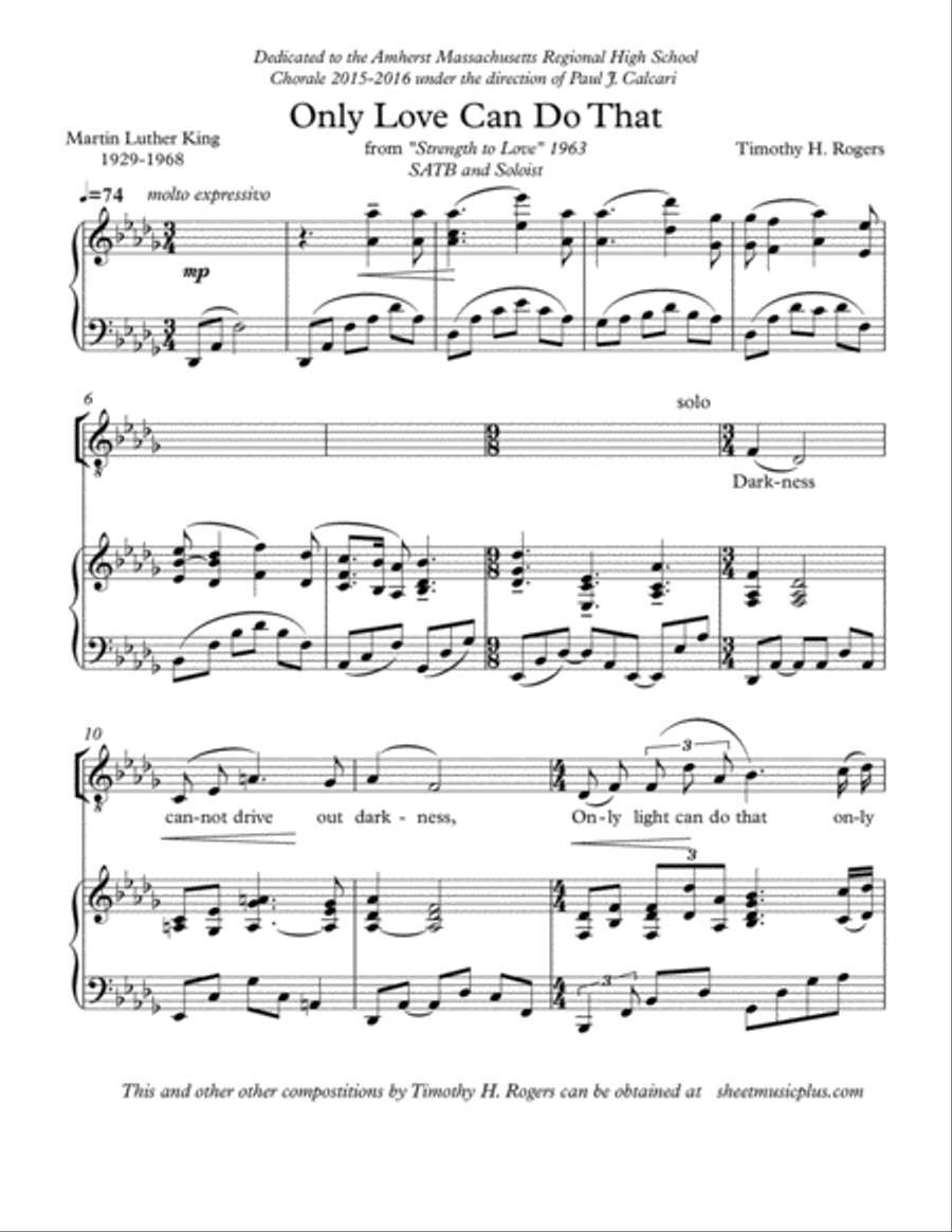 Only Love Can Do That 4-Part scores gallery preview page 1